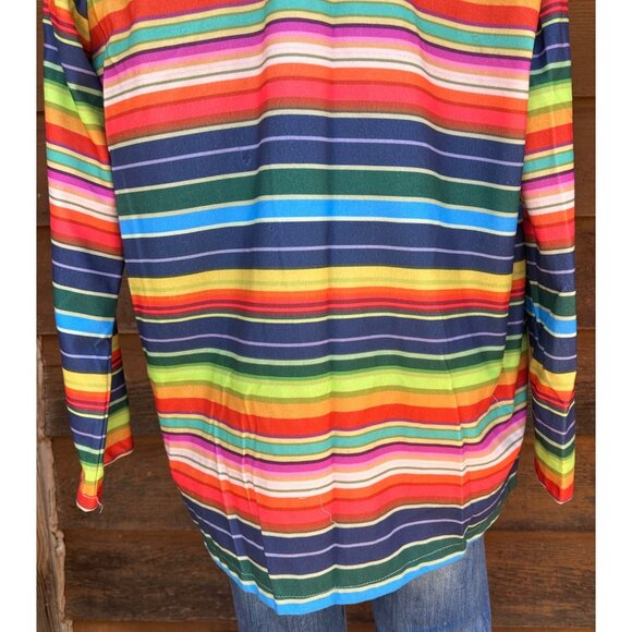 Miss Look Colorful Striped Lightweight Spring Rainbow Blazer Size 2XL - Picture 11 of 11